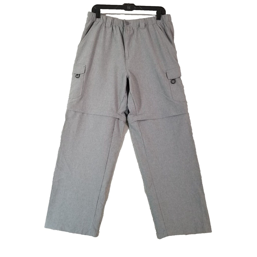 Reel Legends cargo pants‎ shorts combo men's large Gray Comfort waist outdoor